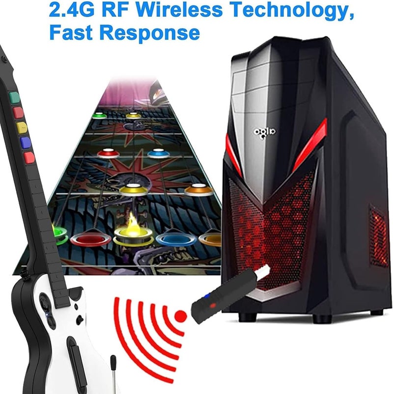 NBCP حزمة دونجل أسطورة الجيتار اللاسلكي لجهاز PS3/الكمبيوتر الشخصي، متوافقة مع جيتار هيرو، روك باند، كلون هيرو ومهرجان فورتنايت - Image 3